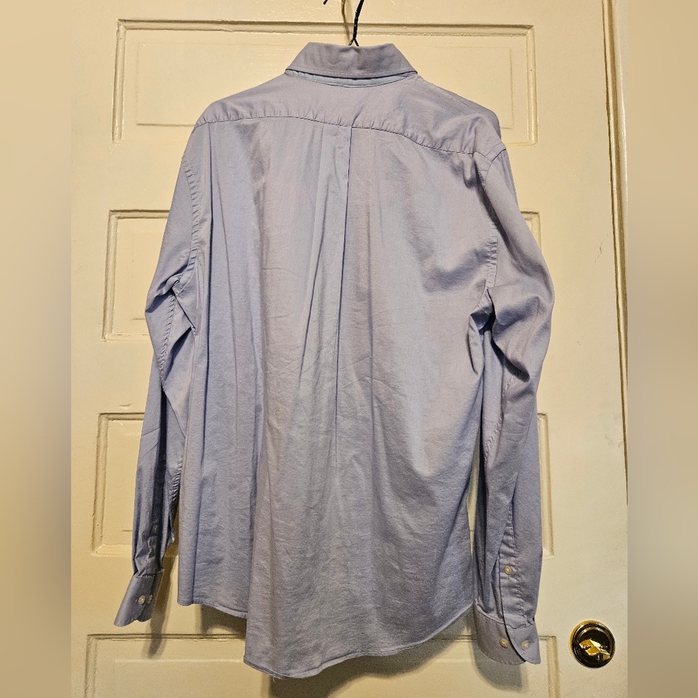 IZOD Men's Light Blue Button Down Dress Shirt Large